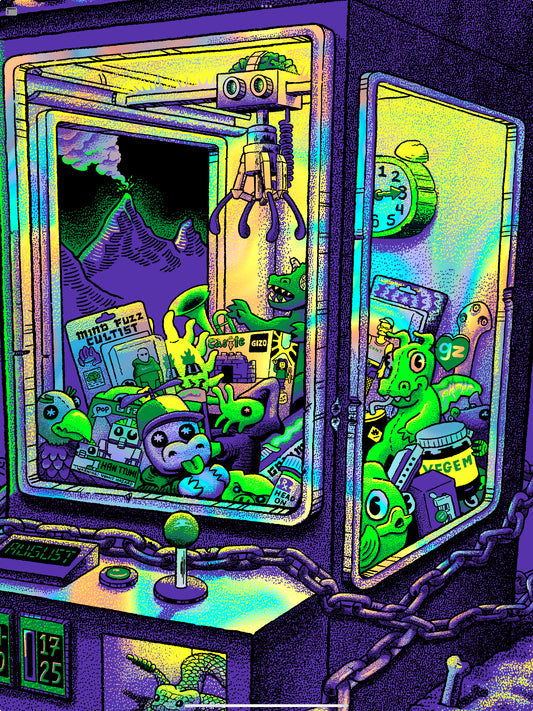 Field of Vision Reprint - Purple & Green White Swirl Foil