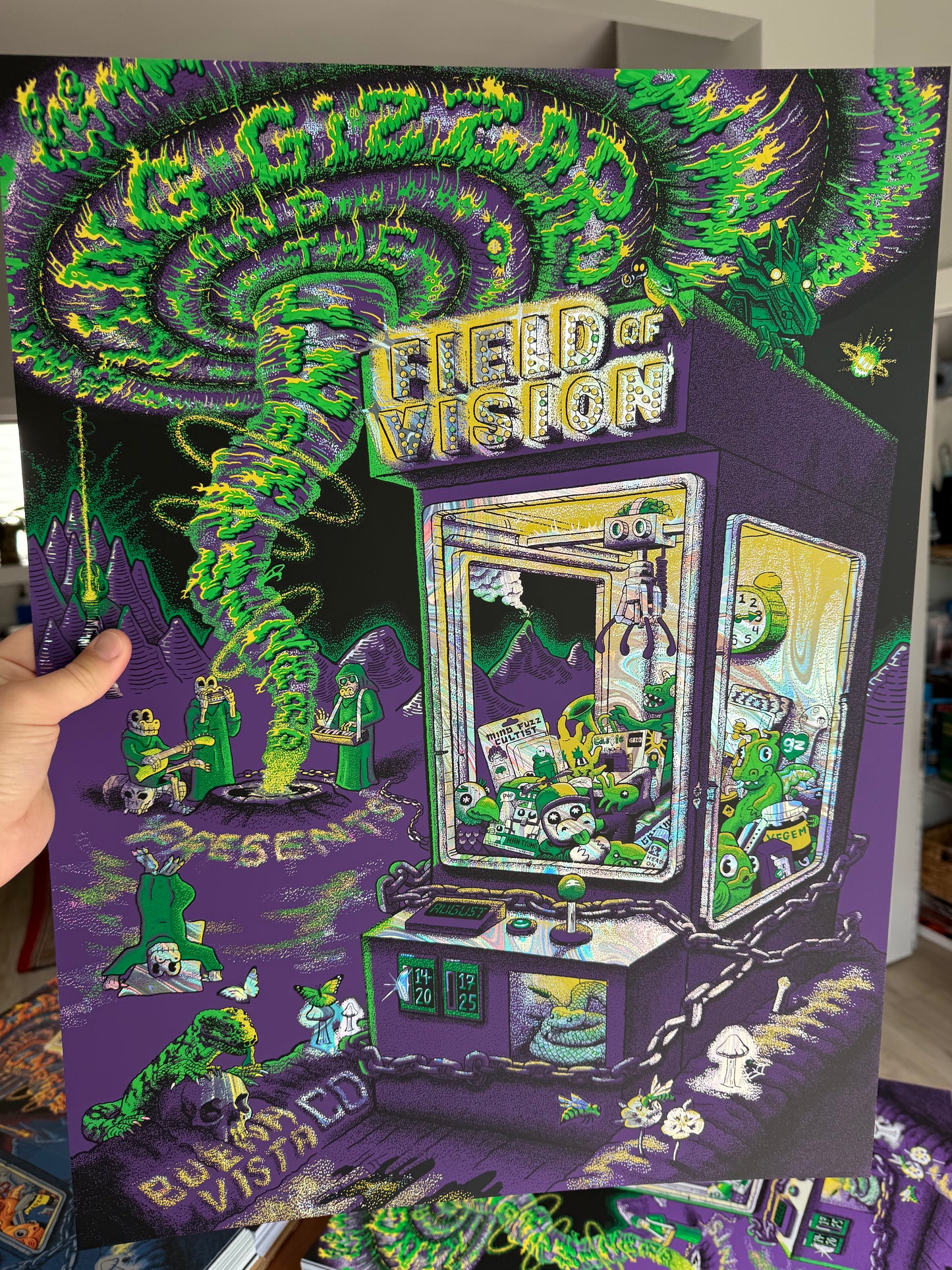Field of Vision Reprint - Purple and Green Holo Swirl