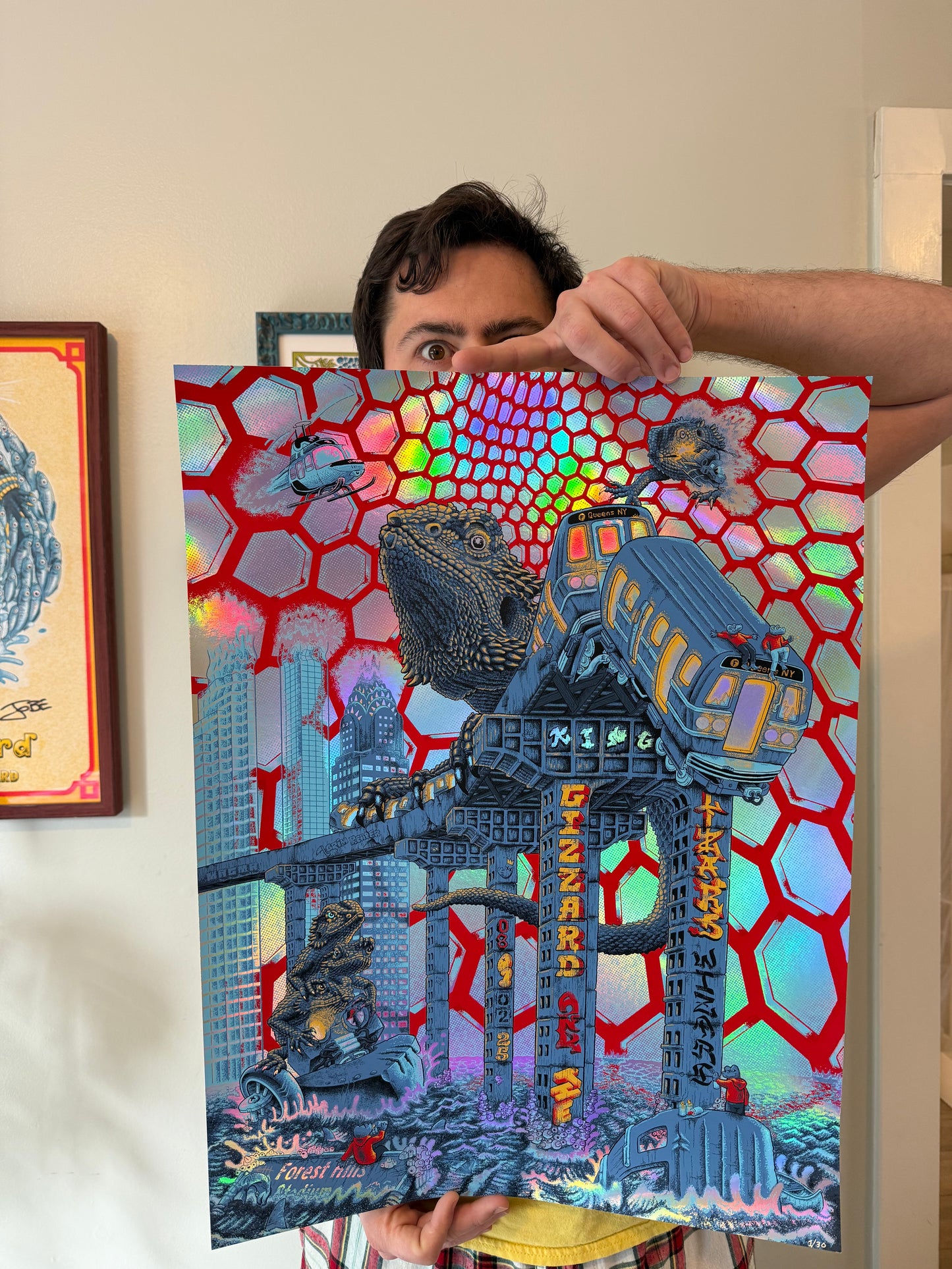 'KGLW NY '25 Bue Colorway on rainbow foil