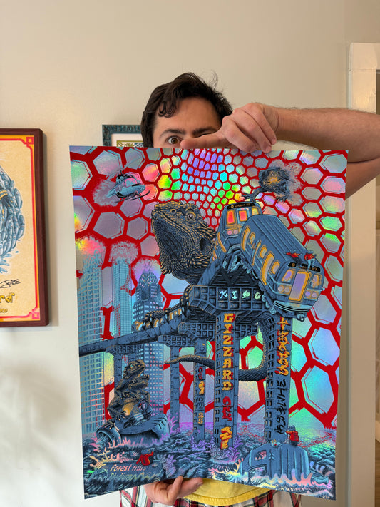 'KGLW NY '25 Bue Colorway on rainbow foil