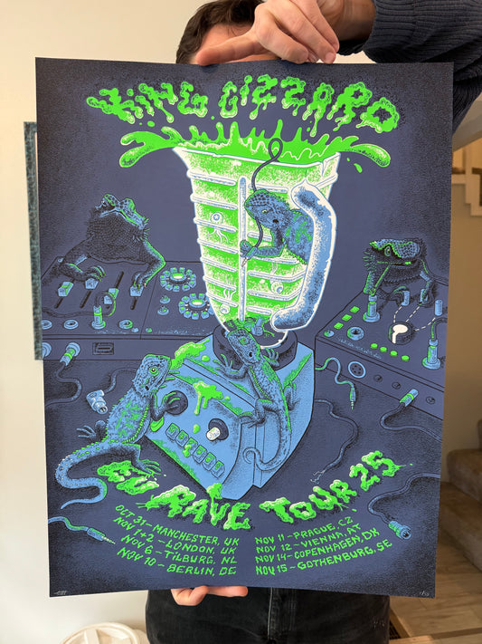 'KGLW Euro rave tour '25 poster'