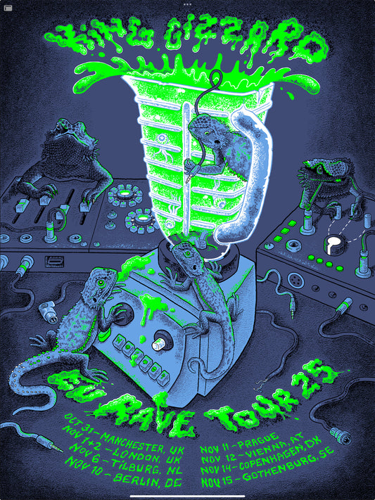 'KGLW Euro rave tour '25 poster'