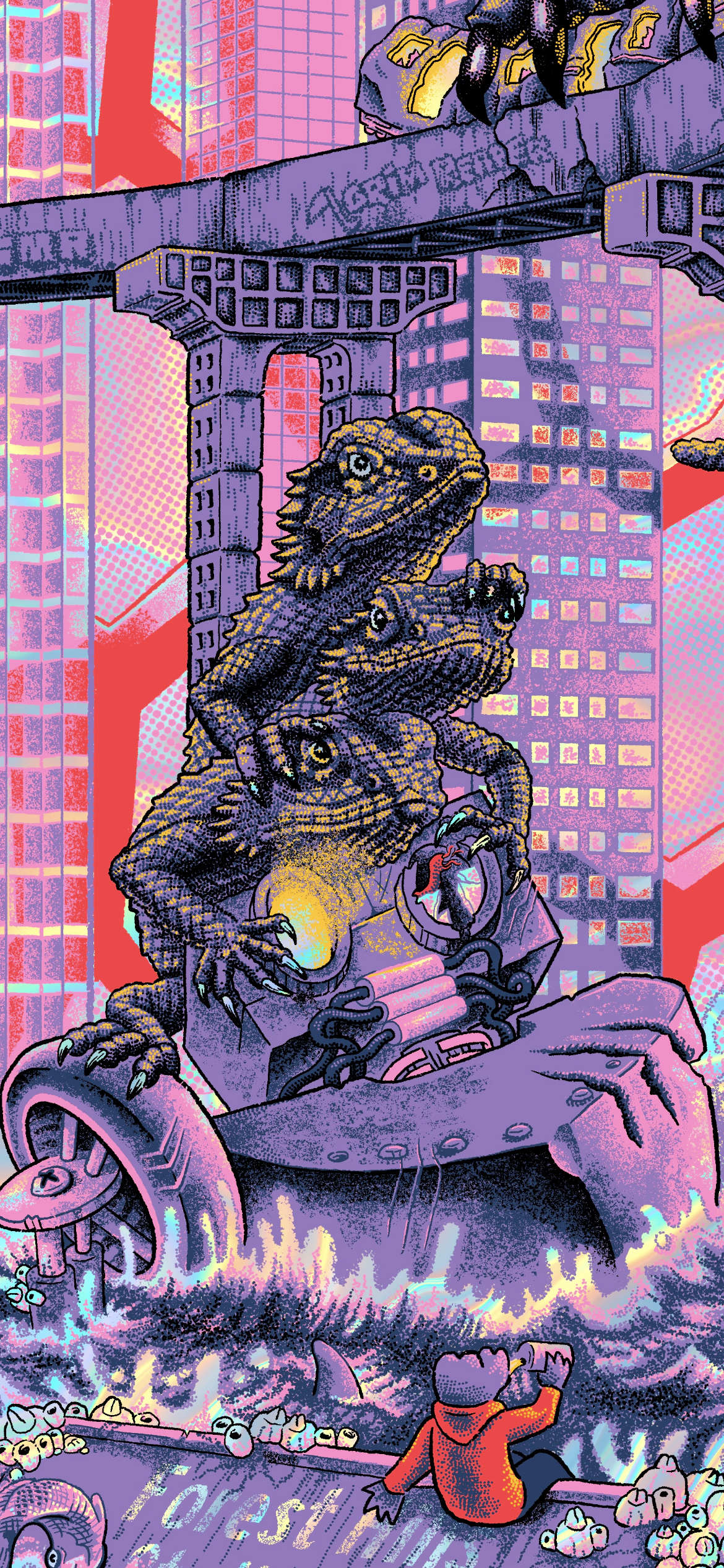 'KGLW NY '25 Pink colorway on rainbow foil